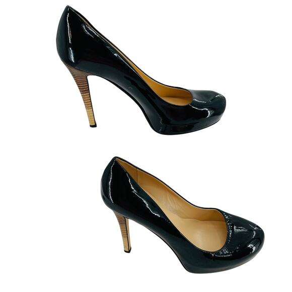Kate Spade Black Patent Leather Classic Platform Party Sexy Stiletto Heel 8.5 - Picture 7 of 13